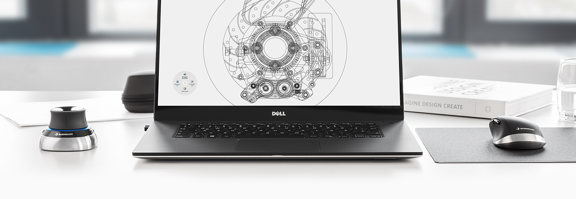 SpaceMouse Pro 3D Connexion CADMouse Wireless Mouse