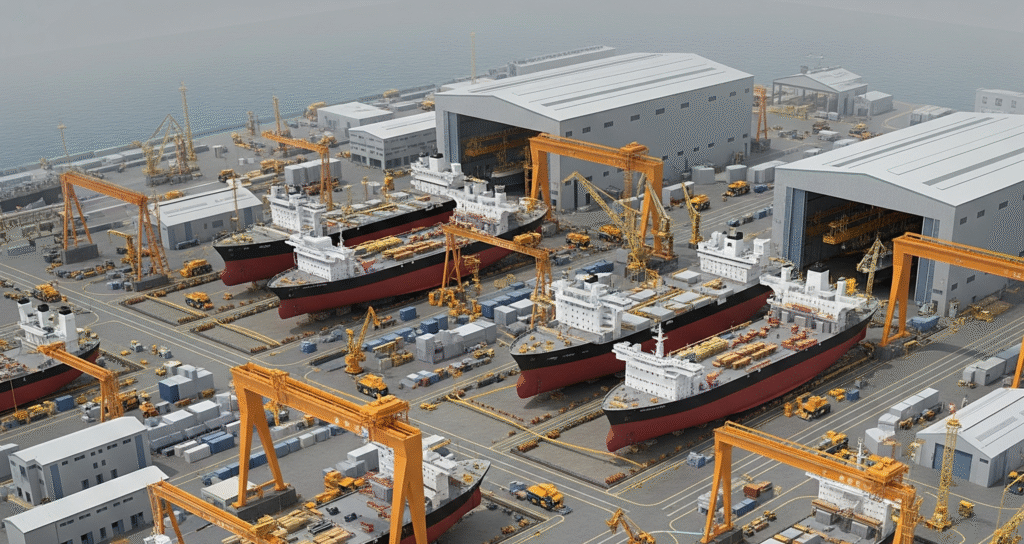 Advanced Shipyard Planning and Scheduling - Tecnomatix Plant Simulation Digital Twin Process